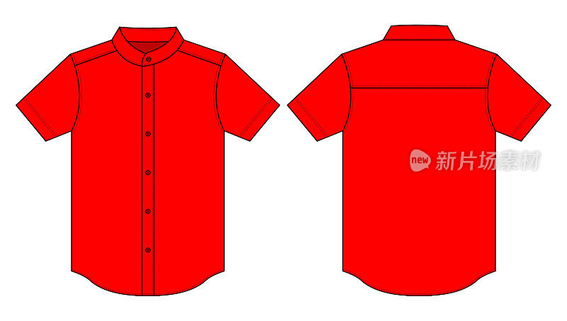 Red Uniform Shirt Vector for Template